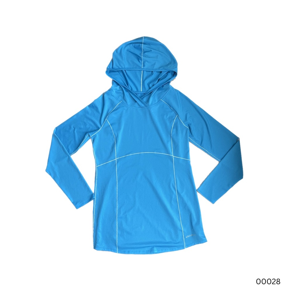 Eddie Bauer Motion Tidal UPF Hooded Sun Shirt (Women's) (M) (Blue)